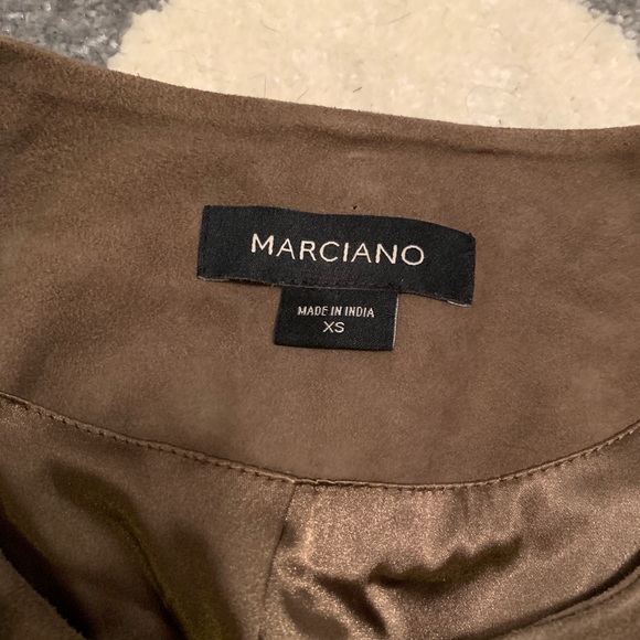 NWT olive Marciano laser cut Suede jacket size XS - Picture 6 of 8